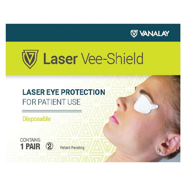 Shield Eye Laser Protector Vee-Shield One Size Fits Most Adhesive Disposable White Latex-Free by Vanalay LLC  ID 816023